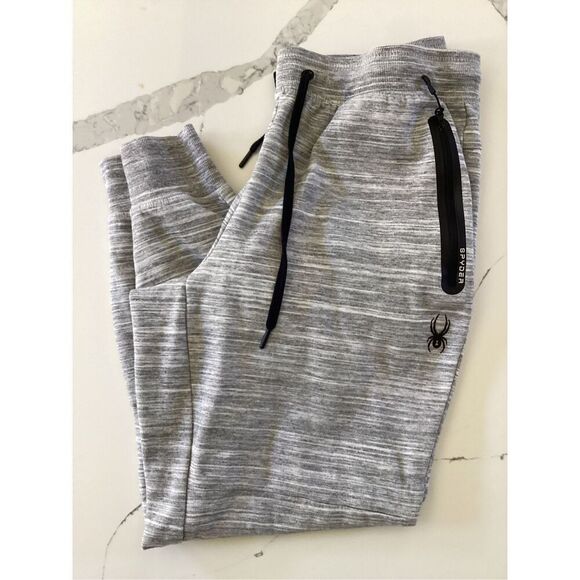 SPYDER Sz XL Active Performance Jogger Tapered Leg Gray Pockets - Picture 2 of 7